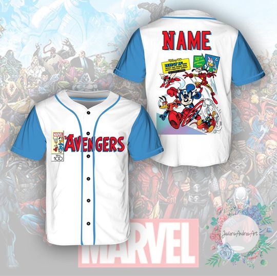 Discover Avengers Mickey And Friends Baseball Jersey, Marvel Avengers Comic Book Baseball Jersey,  Disney Marvel Superhero Disney.