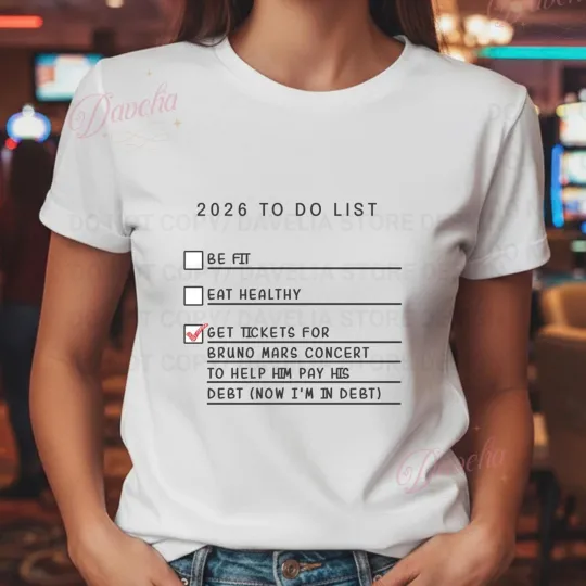 Discover Bruno Mars 2026 Tour Funny T-shirt _ Double Sided Concert Tee