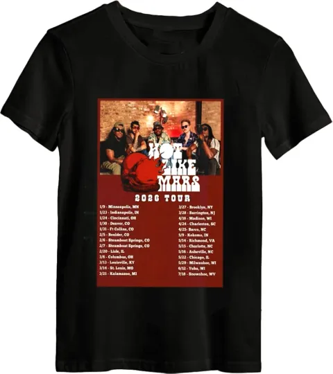 Discover Like Mars 2026 Tour Black Gift For Fans Shirt