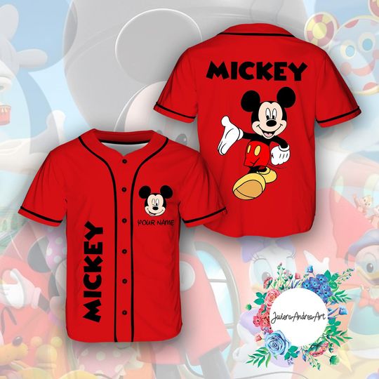 Discover Custom Disney Mickey And Friends Special Simple Baseball, Mickey Mouse Baseball Jersey.