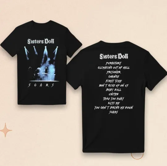 Discover Sisters Doll Scars Two Sided T-Shirt