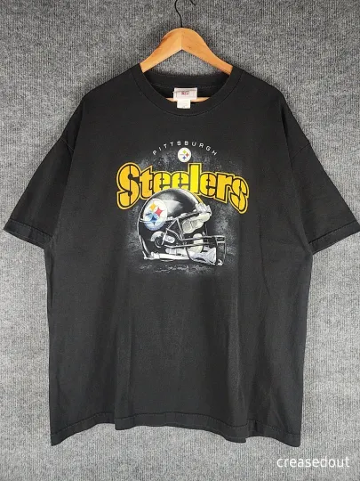 Discover Vintage football Pittsburgh Steeler 3D Helmet T Shirt Mens Size 2XL