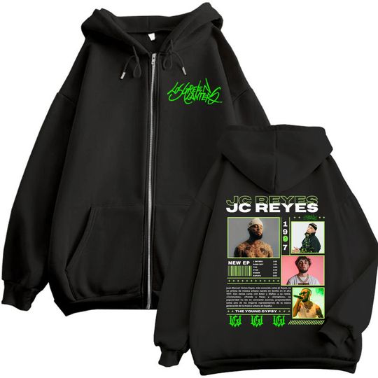 Discover Rapper Jc Reyes Album Tour 2025 Zipper Hoodie Harajuku Hip Hop Men's Clothing Zip Up Sweatshirts Fashion Casual Fleece Pullovers