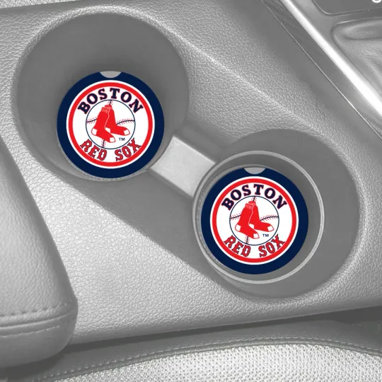 Discover Boston Red Sox Sandstone Car Coasters