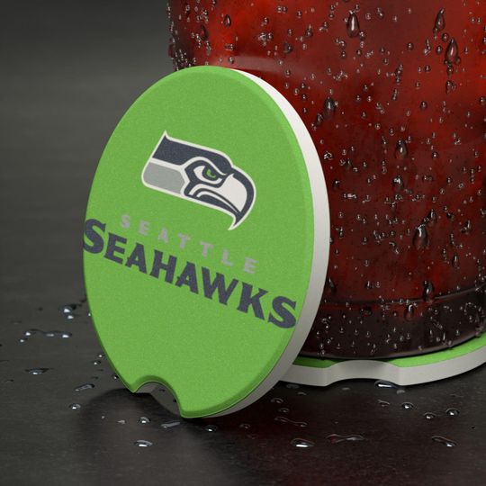 Discover Seattle Seahawks Soapstone Car Coaster - Football Fan Gift