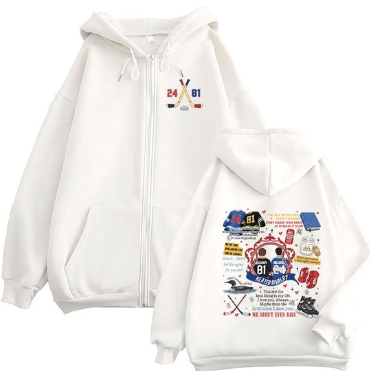 Discover Heated Rivalry Hockey Zip Up Hoodie Shane Hollander‌ 24 Ilya Rozanov 81 Fans Sweatshirts Men's Fleece Long Sleeve Jacket Hoodies