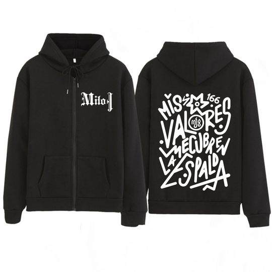 Rapper Milo  J Fashion Graphic Zip Up Hoodie Men Women Vintage Jacket Loose Casual Thick Gothic Punk Zipper Sweatshirt Fan Gifts