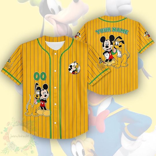 Discover MIckey And Pluto Baseball Jersey, Mickey Baseball Jersey, Mickey And Pluto Baseball Jersey, Mickey And Friend, Disney Baseball Jersey.