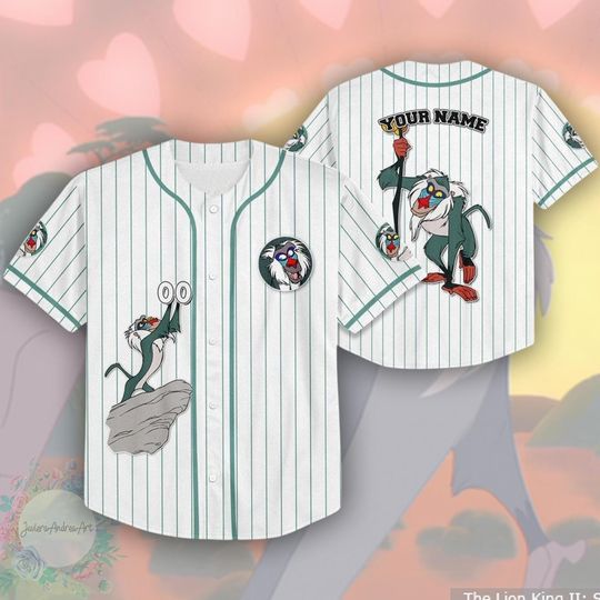 Discover Disneyland Rafiki The Lion King Baseball Jersey, Disney Rafiki Jersey, Rafiki Jersey, Disney Villain Character, Rafiki Disney.