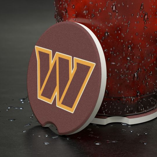 Discover Washington Commanders Soapstone Car Coaster - Football Fan Gift