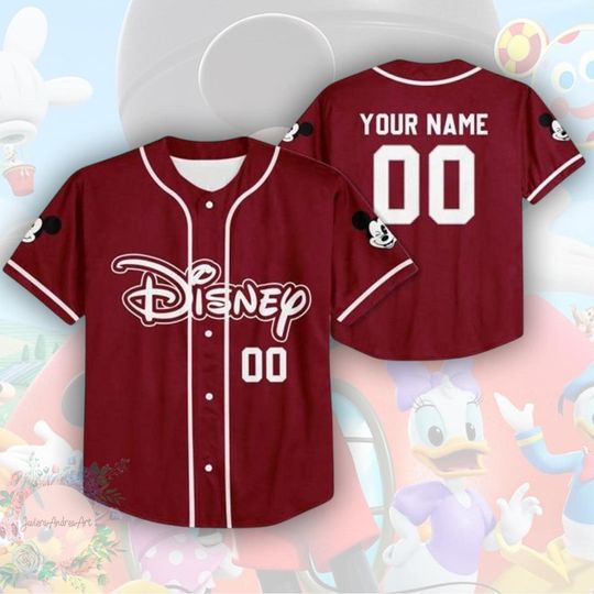 Discover Mickey Mouse Babseball Jersey, Mickey Red Jersey, Disneyland Mickey, Mickey Birthday Boy Kid Adult Jersey.