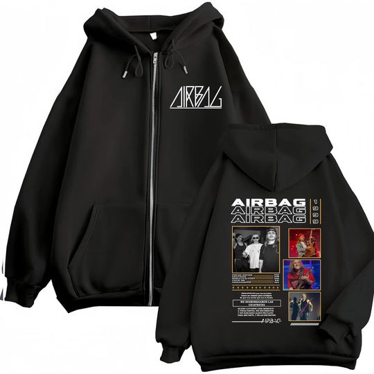 Discover Airbag Anarquia En Buenos Aires Album Tour Graphics Zip Up Hoodies Men Women Streetwear Vintage Classic Zipper Coats Sweatshirts