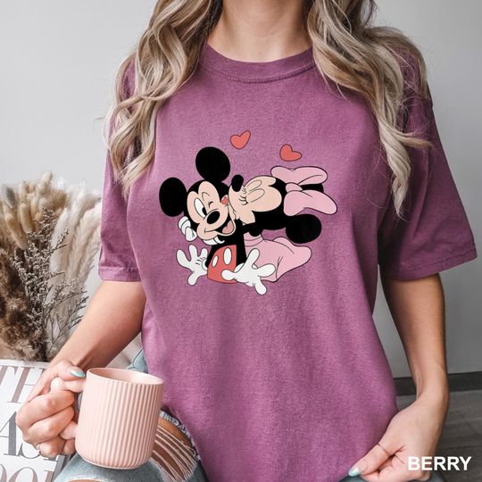 Discover Mickey Minnie Kissing Shirt, Comfort Colors Shirt, Disney Couple Shirt, Love Shirt, Disney Tee, Disney Trip Shirt,Disney Matching Tee 132542
