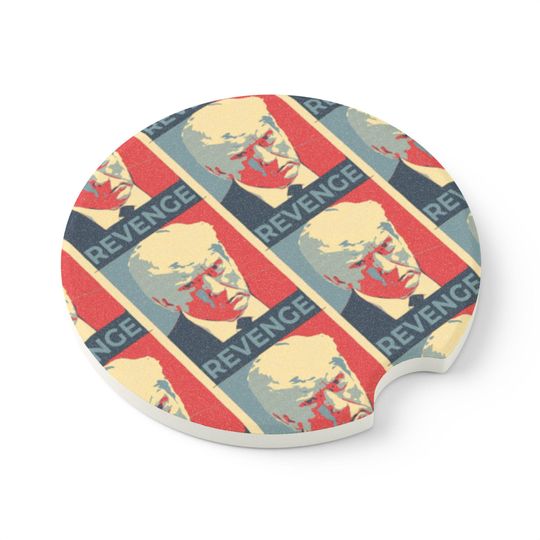 Discover Donald Trump Car Coaster Set - Funny Political Soapstone Drink Holders