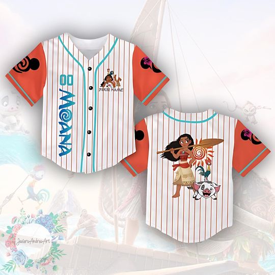 Discover Moana Baseball Jersey, Moana Birthday Girl Jersey, Disneyland Shirt, Disney Moana Matching Gift For kid Shirt.