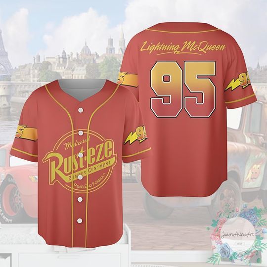 Discover Lightning Mcqueen Jersey, Lightning McQueen Number Back, Disney Cars Jersey, Car Pixar Jersey, Disney Cars Land Baseball Jersey.