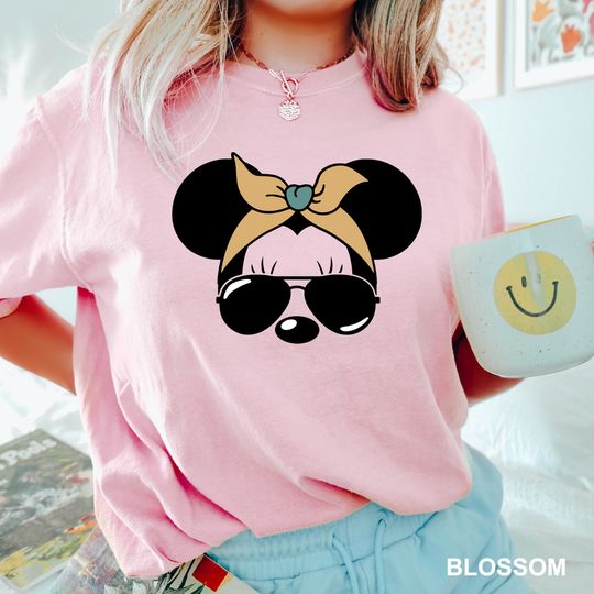 Discover Minnie Sunglasses Shirt, Minnie's Head T-Shirt, Disney Trip Tee, Cute Minnie Shirt, Minnie Head Sunglasses Shirt,Disney Minnie Mouse ,130960