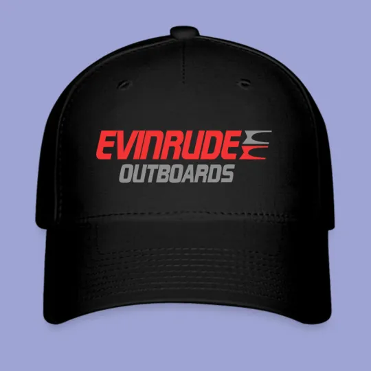 Discover Evinrude Outboards Black Twill Baseball Cap