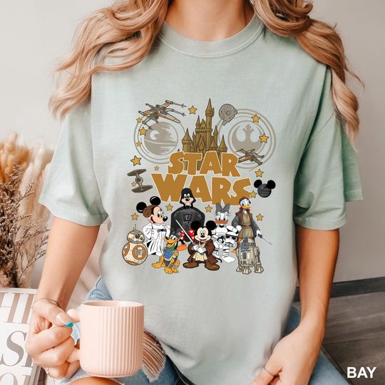 Discover Star Wars Mickey And Friends Shirt, Comfort Colors, Disney Castle Tee