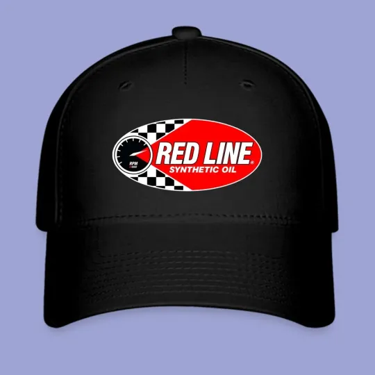 Discover Red Line Oil Black Twill Cap Baseball Cap