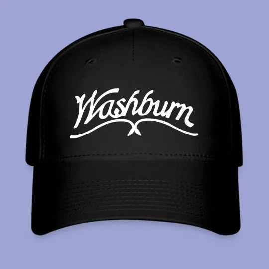 Discover Washburn Guitar Black Twill Cap Baseball Hat