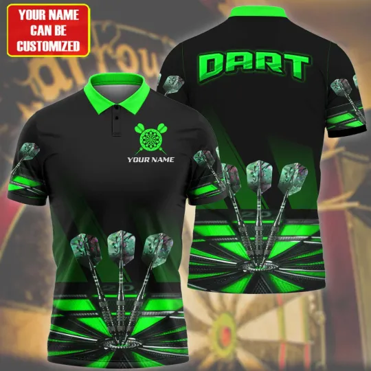 Discover Customized 3D Full Printed Darts polo Shirt For Dart Player