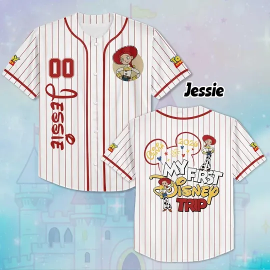 Discover Personalized Toy Story Jessie My First Trip 2026 Striped Baseball Jersey Shirt