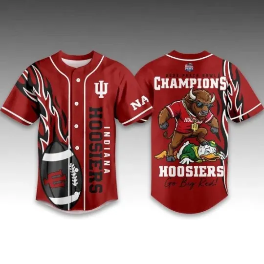 Discover 2026 Indiana  Peach Bowl Champions Baseball Jersey
