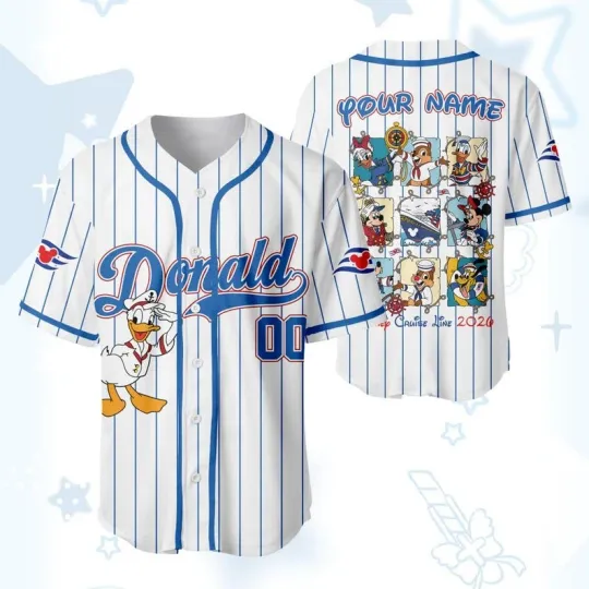 Discover Personalized Donald Duck & Friends Cruise Line 2026 Baseball Jersey Shirt