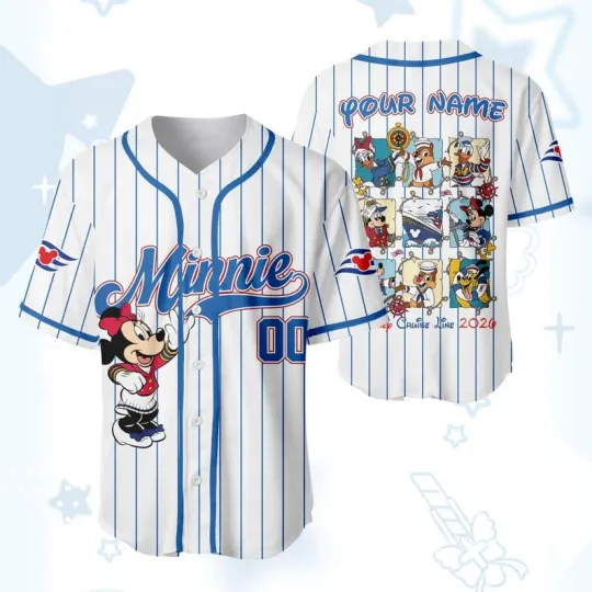 Discover Personalized Minnie Mouse & Friends Cruise Line 2026 Baseball Jersey Shirt