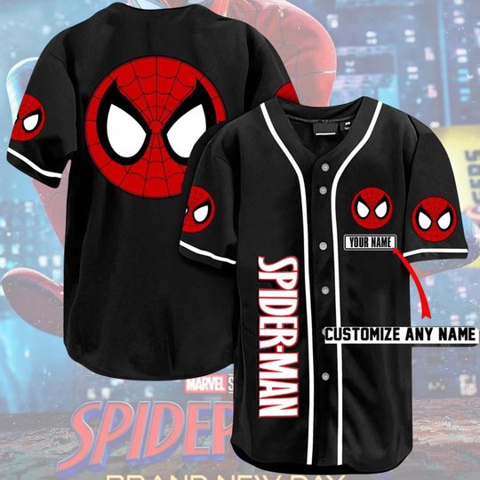Discover Custom Spiderman Jersey, Spiderman Birthday Boy Jersey, Custom Age Birthday Jersey, Spider Web Shirt, Spider Jersey