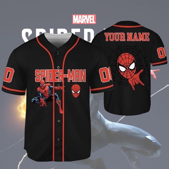 Discover Spider-Man Fan Baseball Jersey,  Spiderman Comic Shirt, Marvel Avengers Spiderman Baseball Jersey.