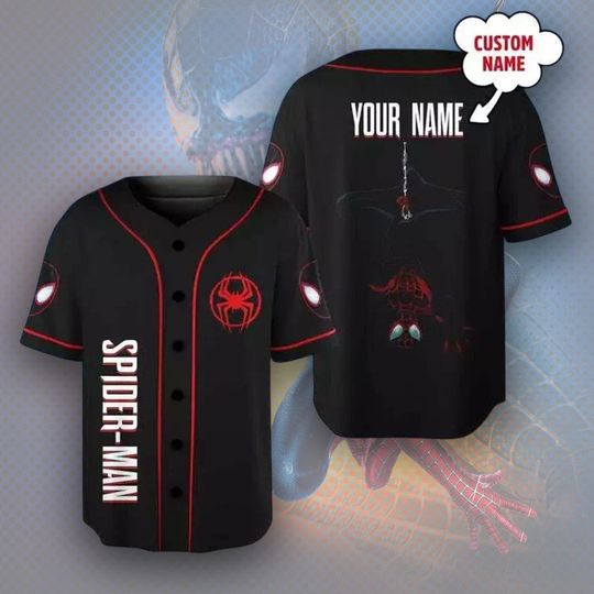 Discover Retro 90s Spider-Man Baseball Jersey, Superhero Graphic Jersey.