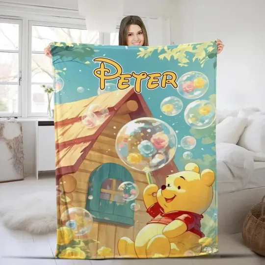 Discover Disney Pooh Bear And Friend Classic Honey Winnie Bear Customize Fleece Blanket