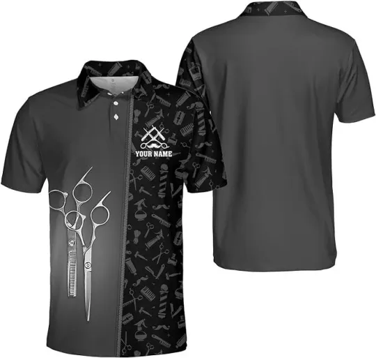 Discover Personalized Barber Polo Shirt for Men, Barber 3D Clothes Gifts for Barber Shop