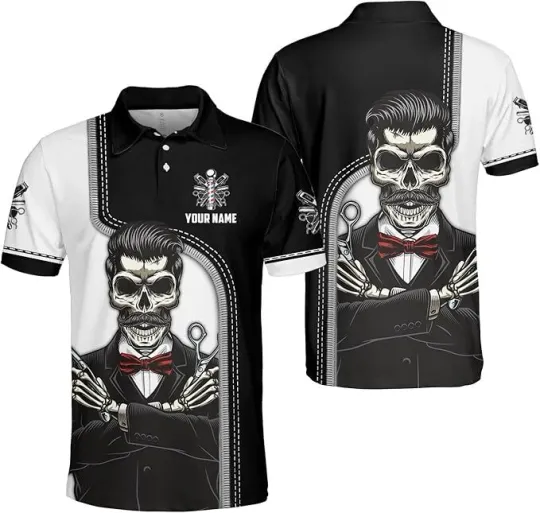 Discover Personalized Barber Polo Shirt for Men, Barber 3D Clothes Gifts for Barber Shop