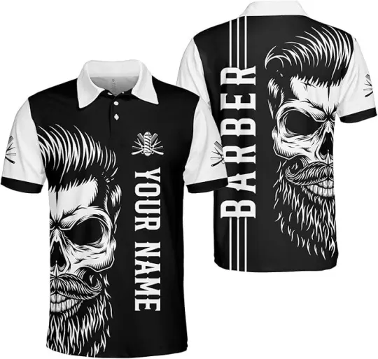 Discover Personalized Barber Polo Shirt for Men, Barber 3D Clothes Gifts for Barber Shop