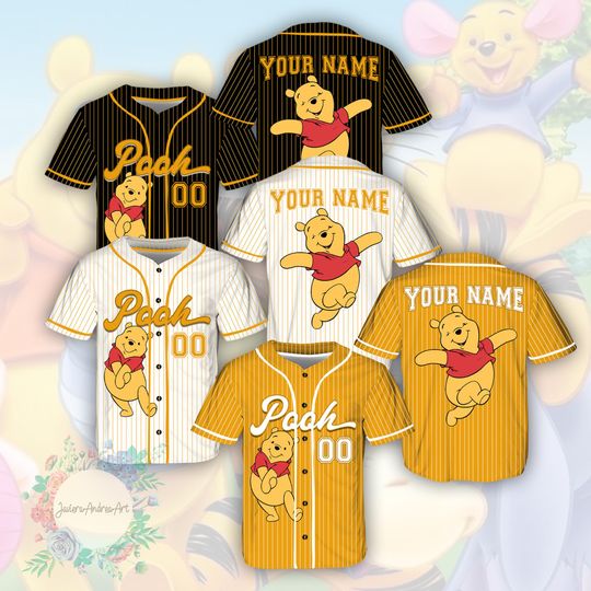 Discover Disney Winnie The Pooh Baseball Jersey, The Pooh Shirt, Winnie The Pooh Shirt, Disneyworld Shirt, Disney Family Trip Shirts