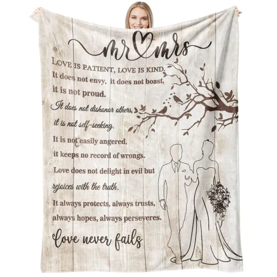 Discover Wedding Gifts for Couples 2026 Soft Blanket, Bridal Shower Gifts for Bride to...