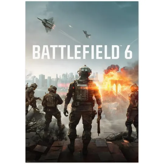 Discover Battlefield 6 Poster - Explosive Action Cityscape Vertical Poster