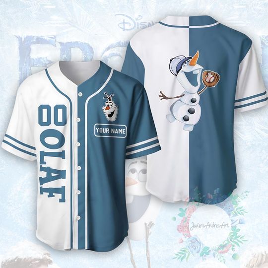 Discover Frozen Olaf Baseball Jersey, Olaf Birthday Kid Shirt, Olaf Disney, Frozen Character Baseball Jersey.
