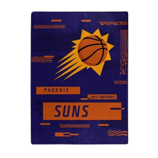 Discover Phoenix Suns 60" by 80" Plush Twin Digitize Design Raschel Blanket - NBA