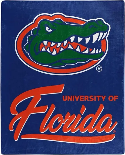 Discover Florida Gators 50" by 60" Plush Raschel Signature Throw Blanket - NCAA