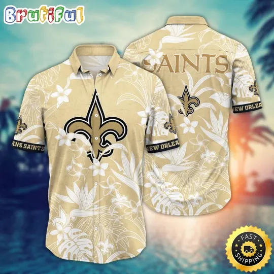 Discover New Orleans Football Hawaiian Shirt Flower Vacation Mood Shirt