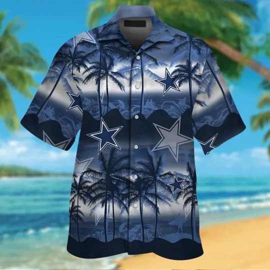 Discover Dallas Football Short Sleeve Button Up Tropical Hawaiian Shirt VER017