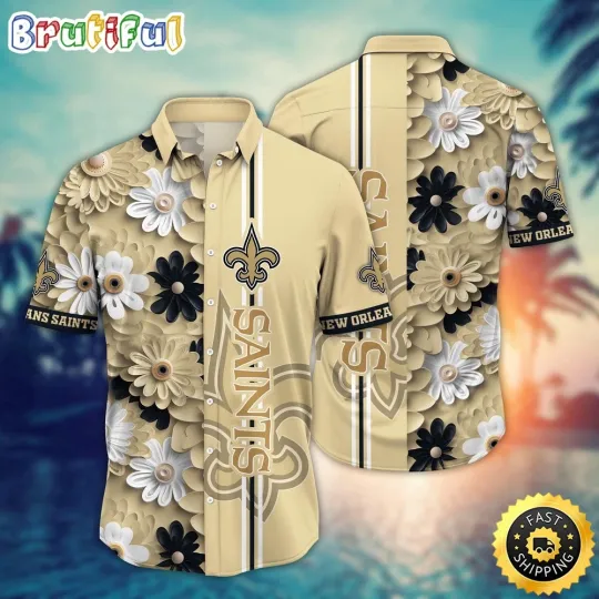 Discover New Orleans Football Hawaiian Shirt Flower Sporty And Stylish