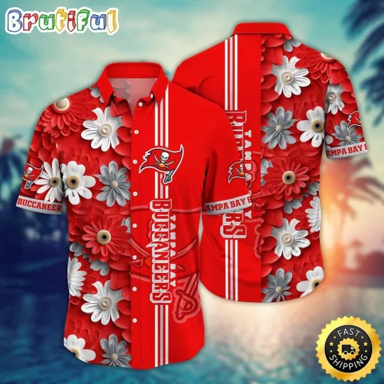 Discover Tampa Bay Football Hawaiian Shirt Flower Sporty And Stylish