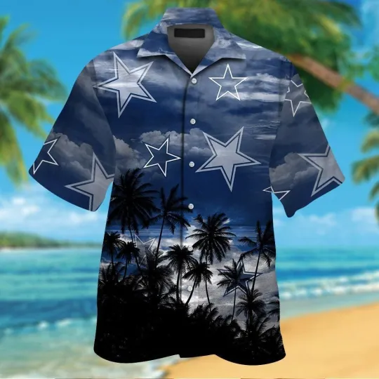 Discover Dallas Football Short Sleeve Button Up Tropical Hawaiian Shirt VER027