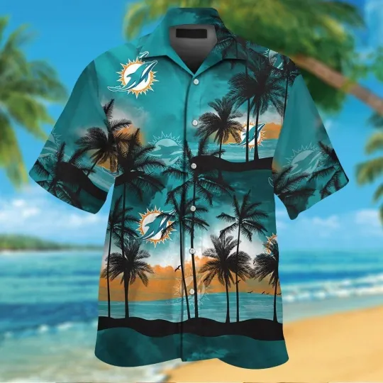 Discover Miami Football Short Sleeve Button Up Tropical Hawaiian Shirt VER024