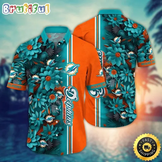 Discover football Miami Hawaiian Shirt Flower Tropical Vibes Shirts